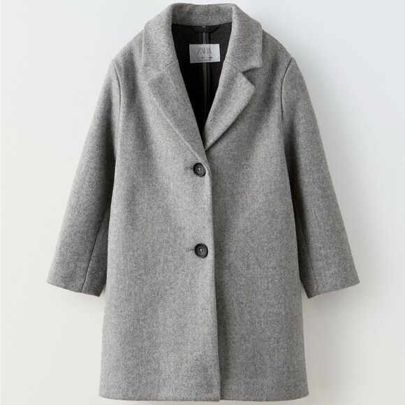 Zara kids felt texture coat 6-7 - Picture 1 of 4